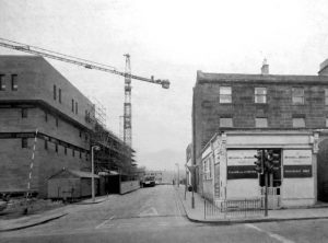 The corner of Lauriston Place looking down Keir Street circa 1971